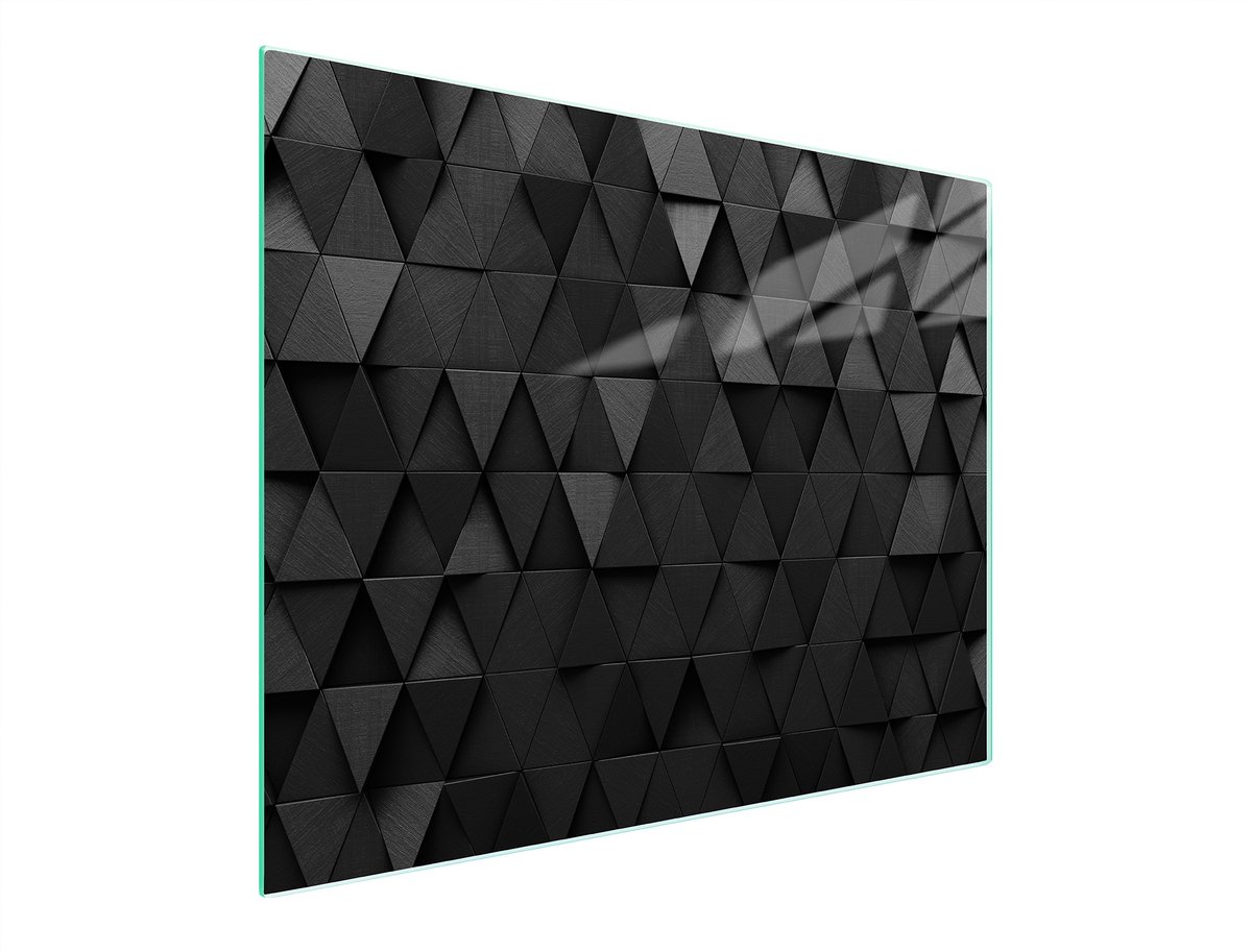 TMK ArtDeko - Snijplank van Gehard Glas - 52x30 cm - Zwart - Antislip