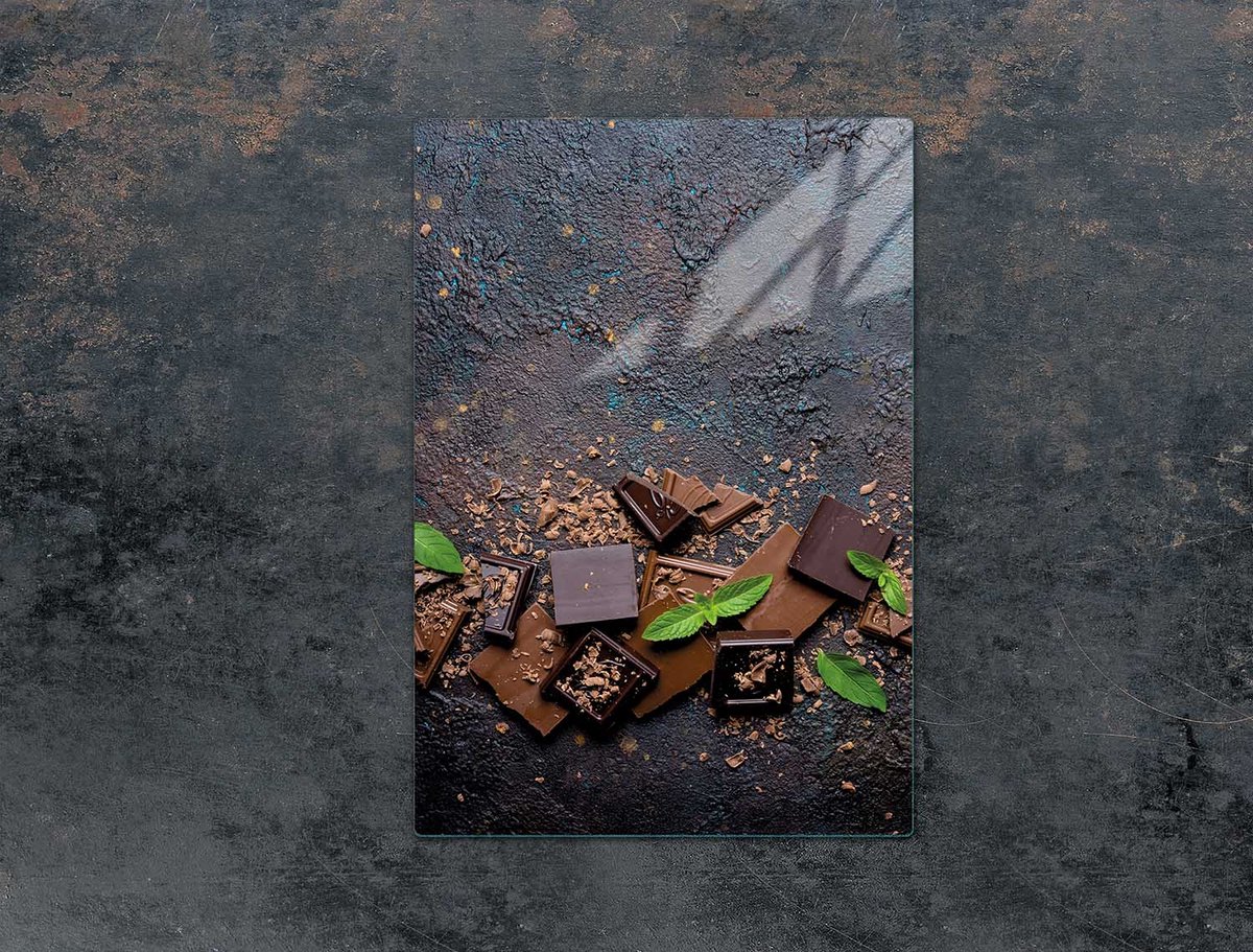 TMK ArtDeko - Snijplank - 35x52 cm - Chocolade - Glas
