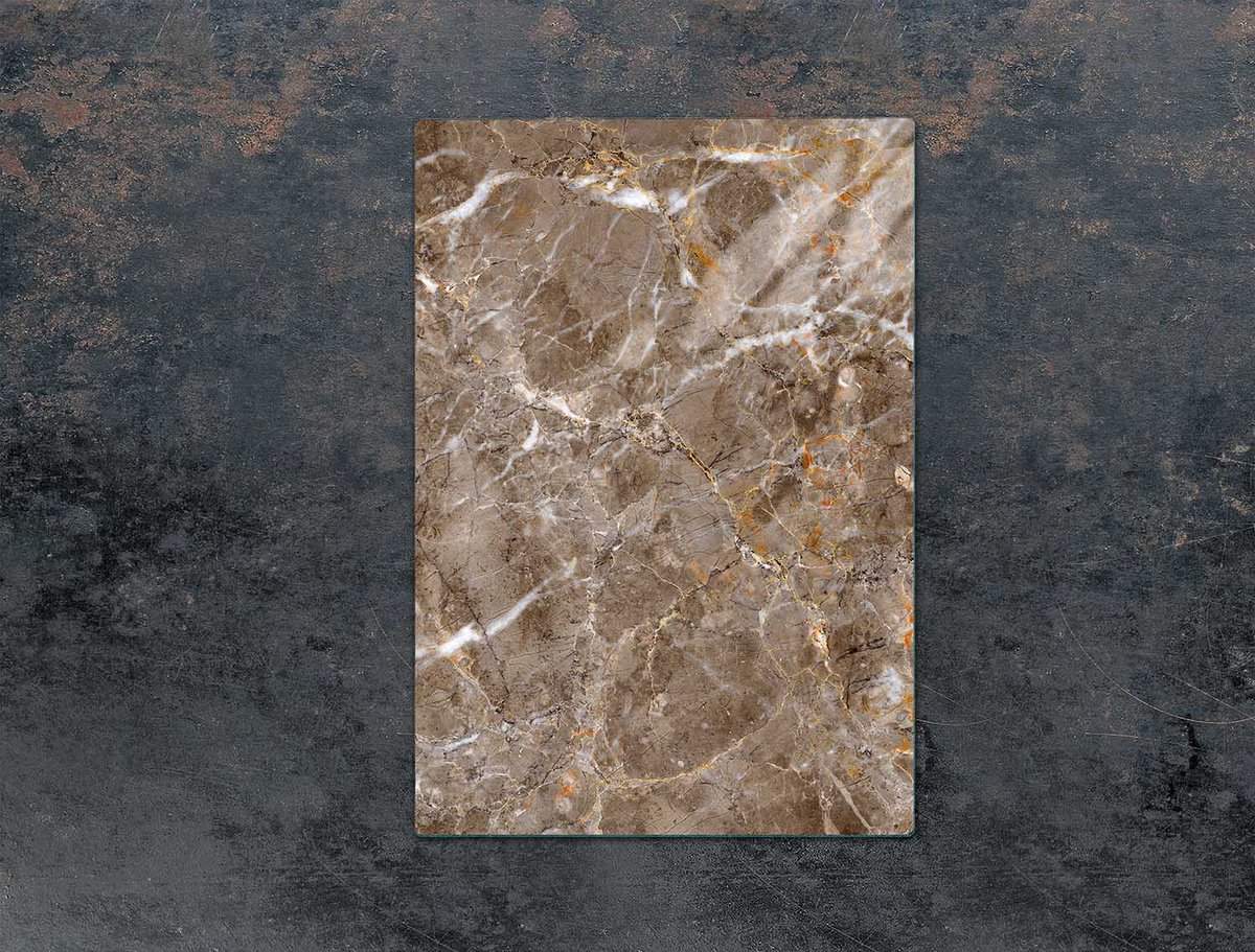 TMK ArtDeko - Snijplank - 35x52 cm - Marmereffect - Sierlijk - Glas