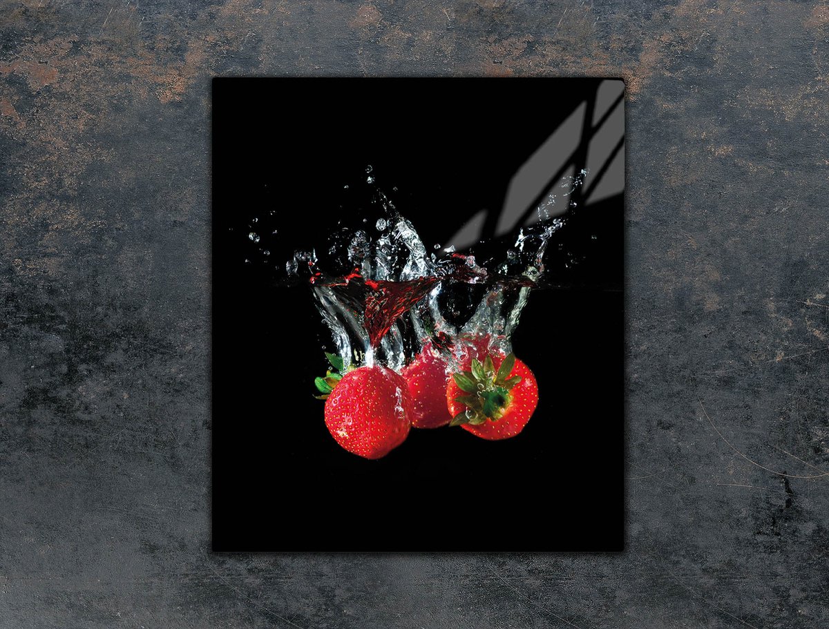 TMK ArtDeko - Snijplank - Glas - 45x52cm - Truskawki