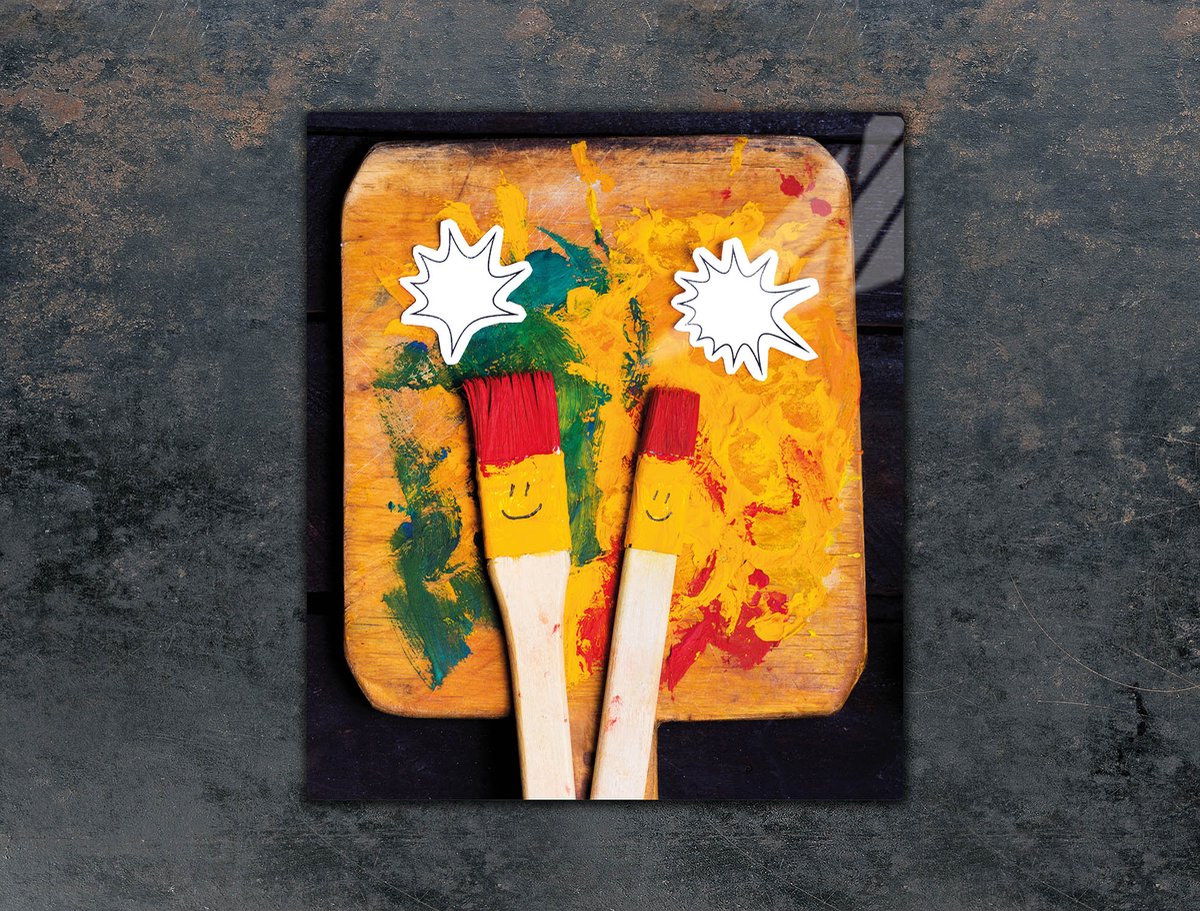 TMK ArtDeko Serie - Snijplank - 45x52 cm - Glazen Bescherming - Antibacterieel