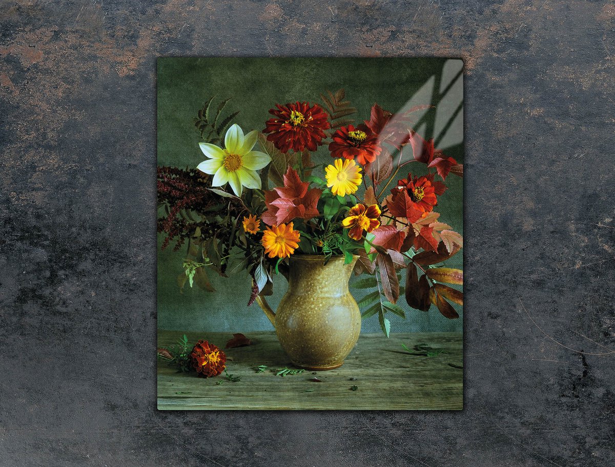 TMK ArtDeko - Snijplank - 45x52 cm - Kwiaty - Glas