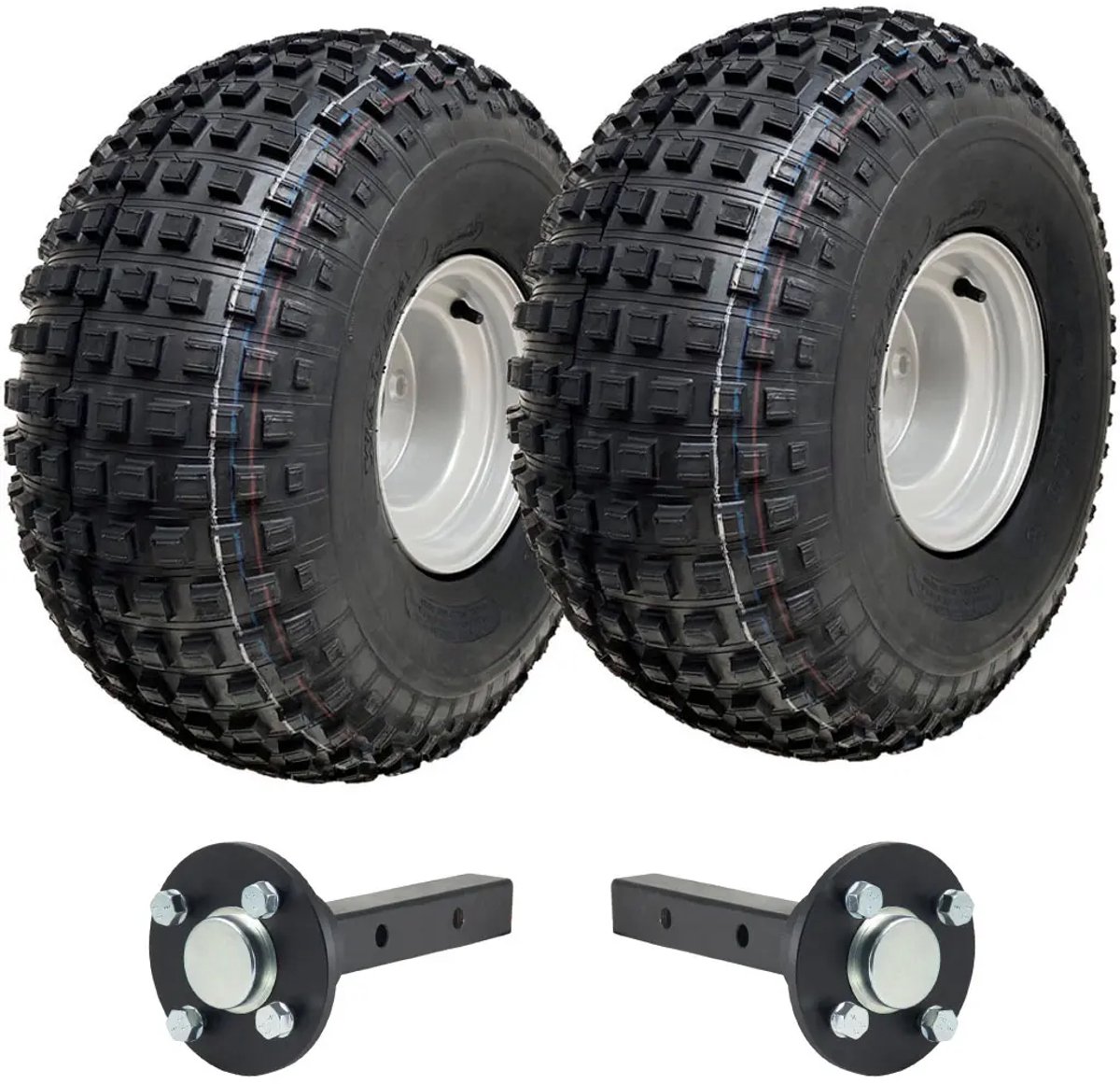 22x11.00-8 ATV- en quad-aanhangwagenwielen met noppen, 40x40 assen, draagvermogen 310 kg