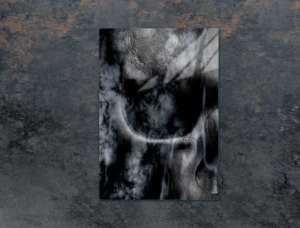 TMK ArtDeko - Snijplank - Czaszka Motief - 35x52 cm - Glas