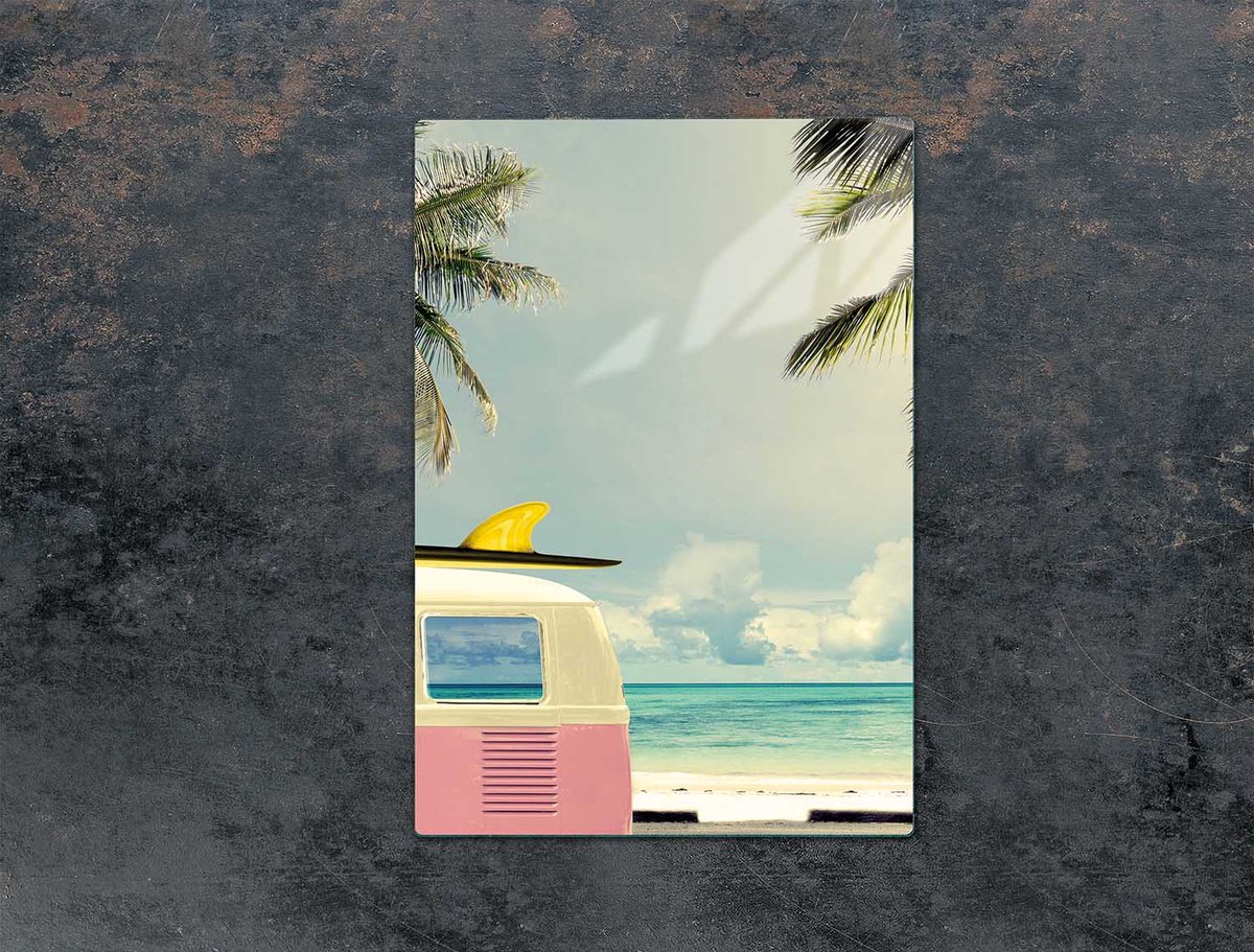 TMK ArtDeko - Snijplank - 35x52 cm - Glazen Beschermplaat - Vakantie Motief