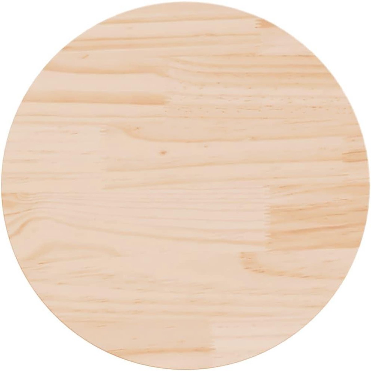 Tafelblad Rond - Houten Top - Tafel Vervangen - Massief Grenenhout - 50 x 3 cm - Natuurlijk