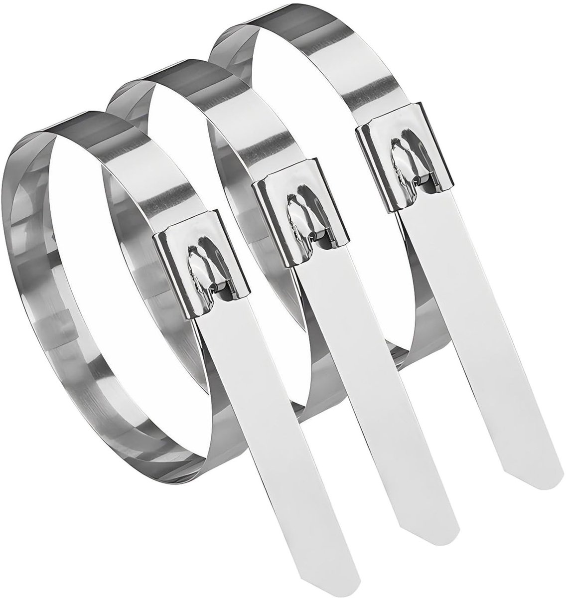 Allecto Kabelbinders - 20 Stuks - Handmatig Verstelbaar - Zilver