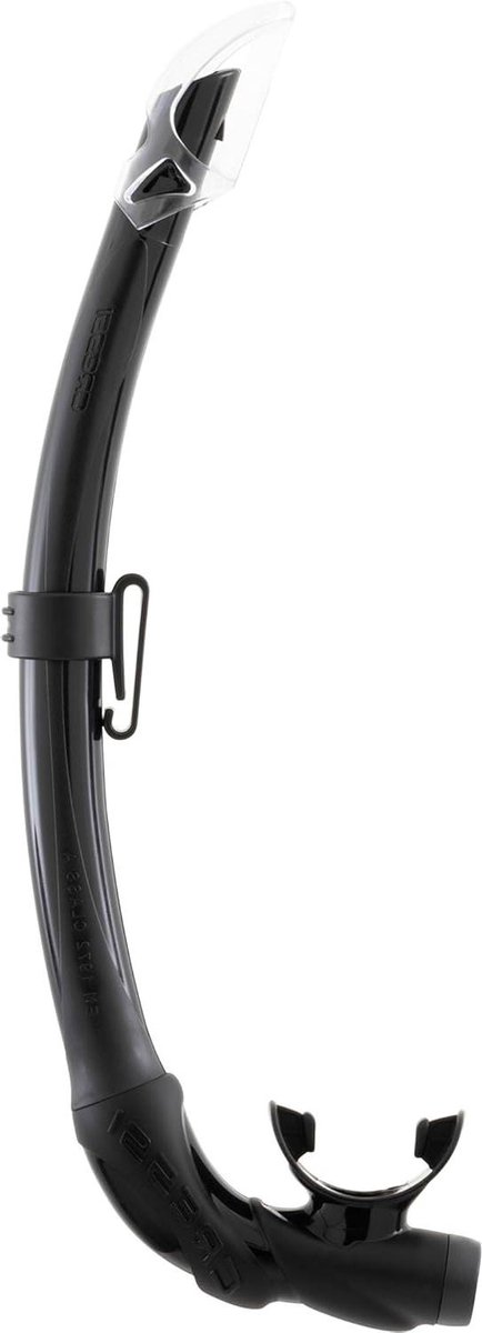 Snorkel met Splash Guard - Snorkelbuis Duiken - Snorkelen en Duiken - Ergonomisch Gebogen Profiel - 100 Gram - Zwart