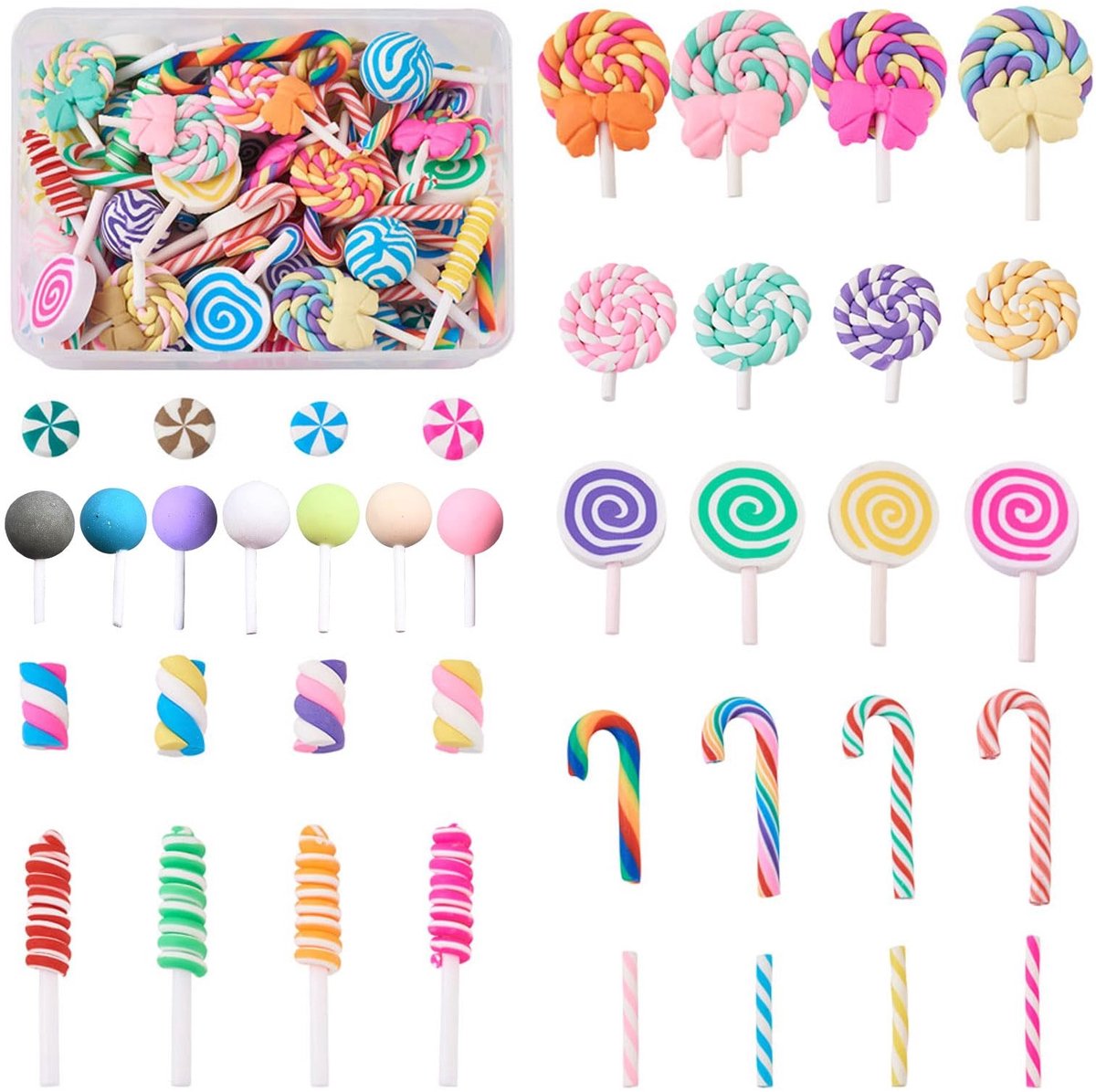 Allecto - PandaHall Sleutelhanger Maakaccessoires - 140 Stuks in Diverse Kleuren en Stijlen