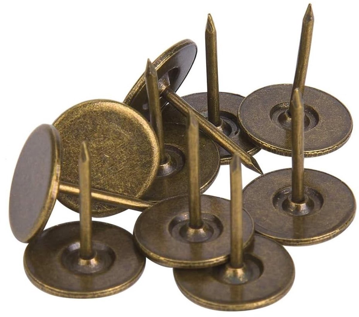 Allecto - Pack van 100 Vintage Bronzen Meubelnagels 16x20mm voor Decoratie