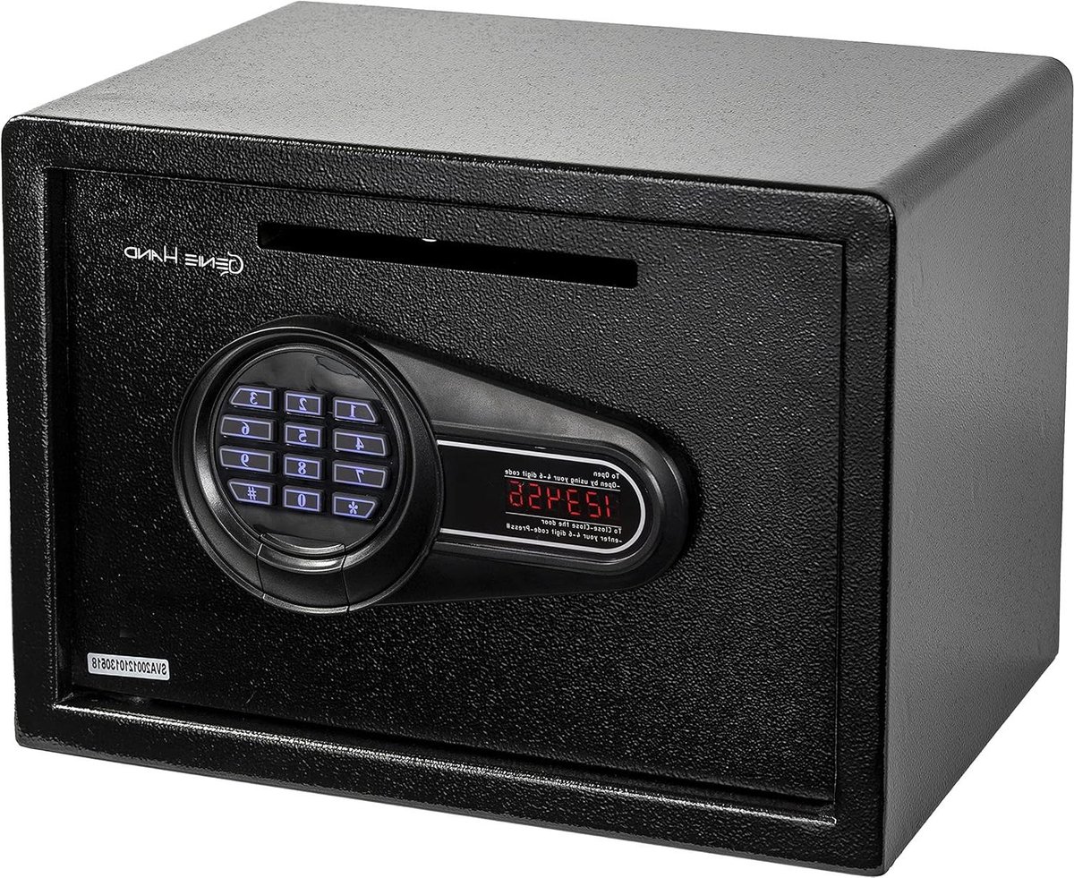 Gemotoriseerde Kluis - Elektronische Kluis Inwerpgleuf - Waardevolle Spullen Beveiligen - Gemotoriseerd Slot - 19 Liter - Zwart