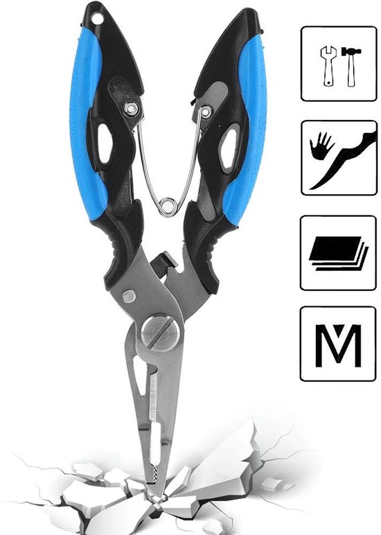aladdien - Vissen Krimptang - Vissentang - Duurzaam ontwerp - Blauw - Vishaak remover - Perfecte visgereedschap - Voor de enthousiaste visser - Comp.. van Aladdien — afbeelding 3