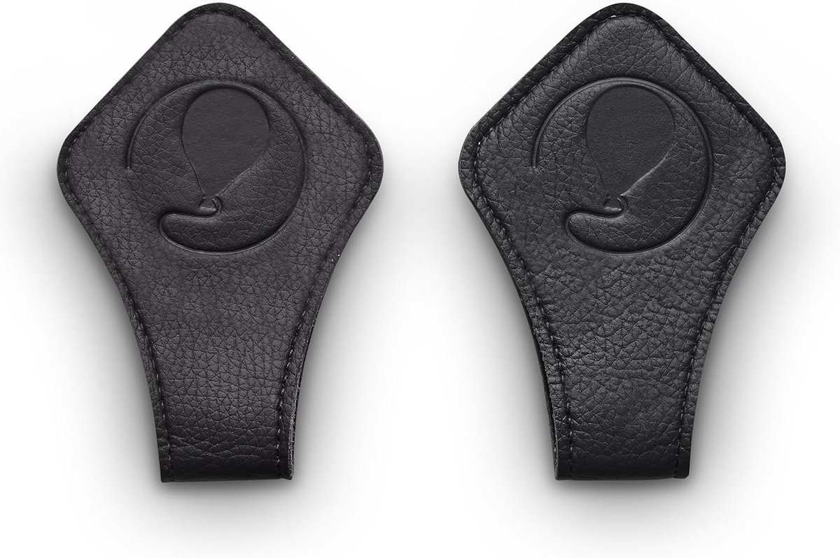 Magneet Clips - Speelgoed Clips - Kinderwagen Accessoires - Lederlook Design - Set van 2 - Zwart