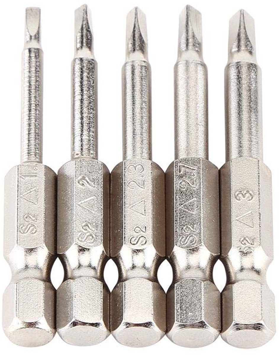 Dailygoody - 5 Stuks S2 Staal Driehoekige Schroevendraaier Set - Precisie en veelzijdigheid - 5 maten voor diverse toepassingen - Perfect voor elektro...