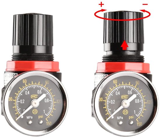 Dailygoody - Gas Air Regulator - 1-22lb/cm² - Stabiele druk - AR2000 - Hoog precisie - Voor luchtbehandeling - China - 182 gram — afbeelding 2
