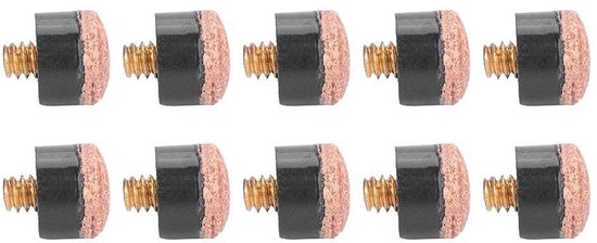 Dailygoody - Billiard Cue Tip - 10 Stuks - Hoogwaardige vervangtips - 10 mm - Billiard Accessoires - Perfect voor biljartliefhebbers van Merkloos — afbeelding 5