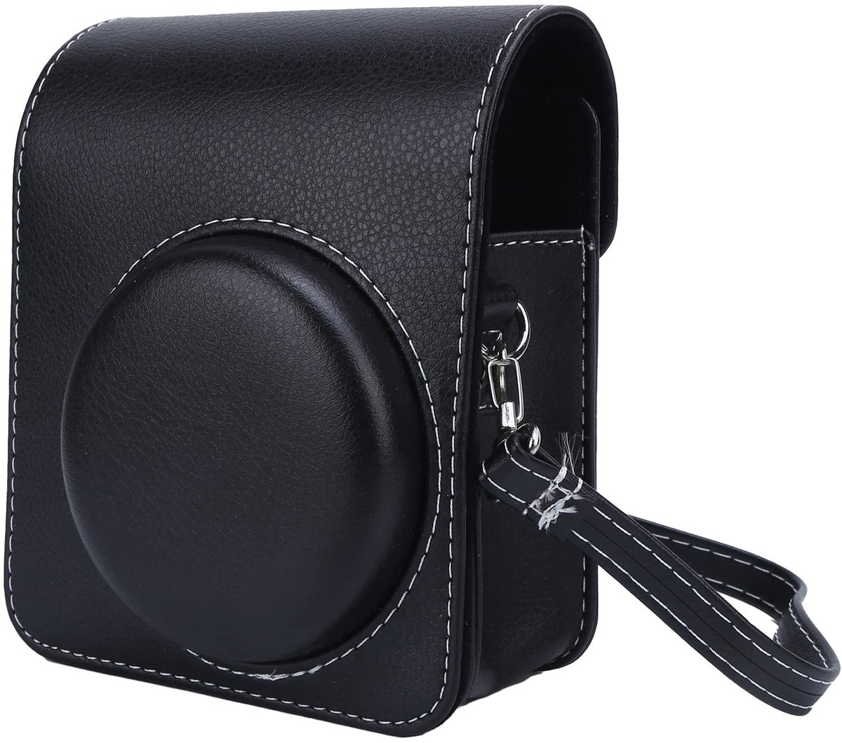 Dailygoody - Mini Cameratas - PU Lederen Bescherming - Zwart - Voor Mini Camera - Verstelbare Schouderriem - Waterdicht en Slijtvast - Geschikt voor D...