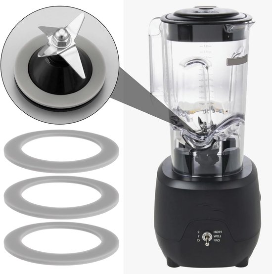 Set van 6 Siliconen O-Ringen voor Blender - O-Ring Gasket met 47mm Binnen- en 67mm Buitendiameter, Geschikt voor Diverse Mixers, Grijs — afbeelding 5