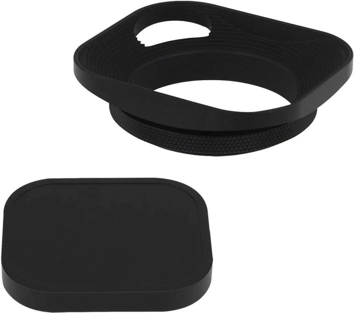 49mm Metalen Rechthoekige Lenskap voor Leica Camera met Zonnekap en Filterdraaidraad