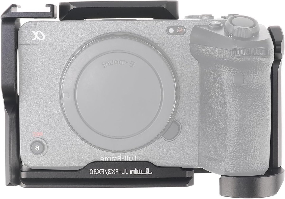 Camera Cage voor Sony FX3 en FX30 met NATO Rail, Koudschuh en Meerdere Bevestigingspunten voor Stabilisatie en Grip