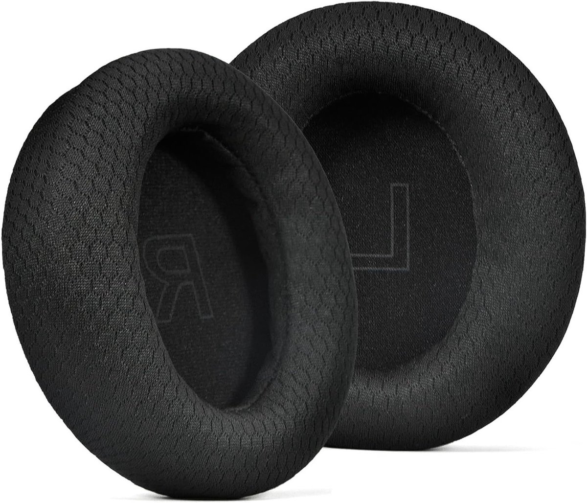 Vervangende Oorkussens voor Bluetooth Hoofdtelefoons - Ademend Mesh en Comfortabele Schuim Oorkussens (Zwart)