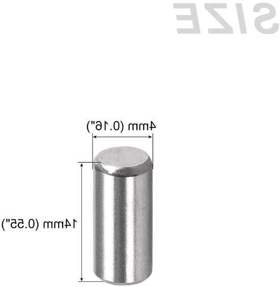 Dowel Pins 4 x 14 mm - 30 Stuks RVS Steunpinnen voor Meubelinstallatie, DIY en Industrie — afbeelding 5