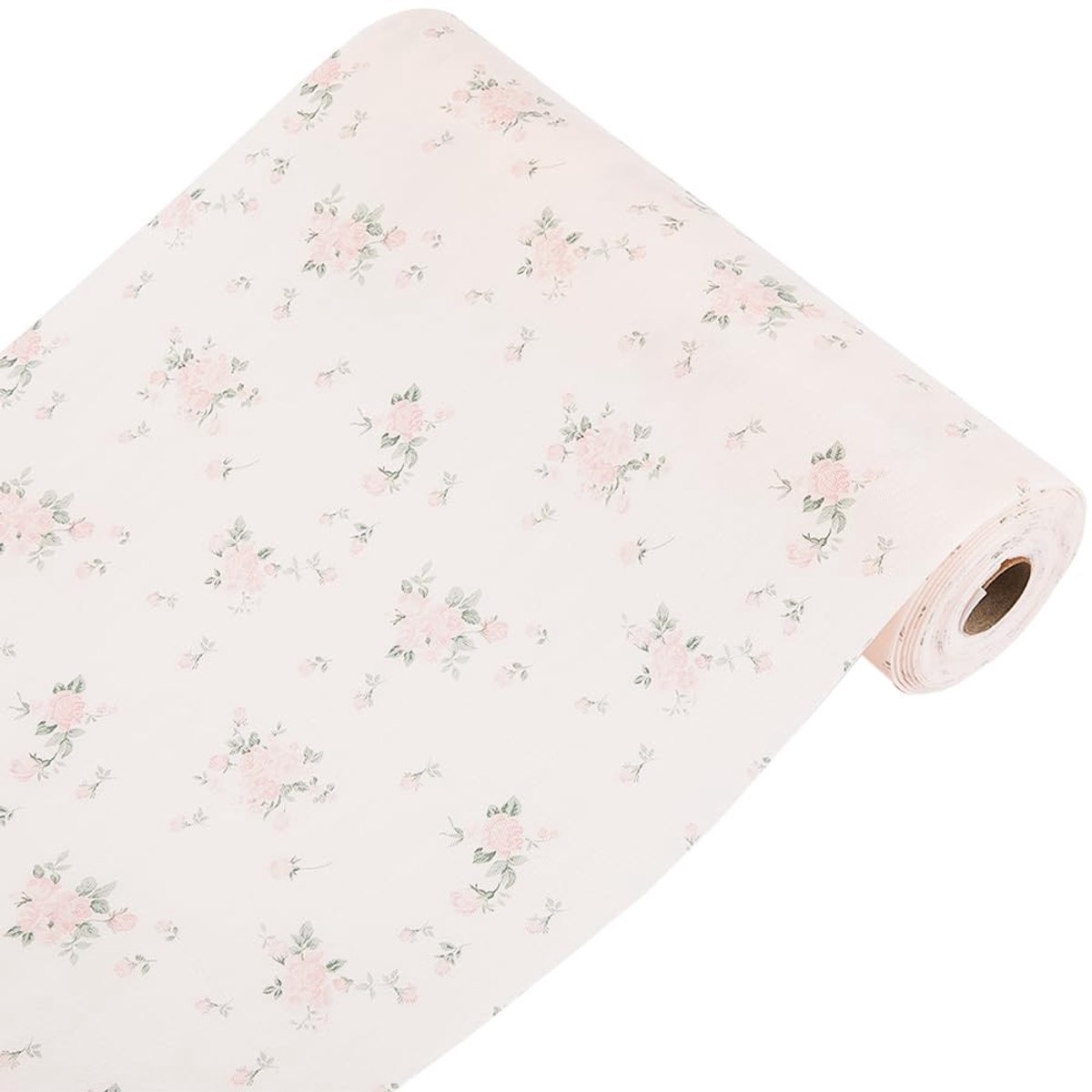 Dailygoody - Plastic ladevoeringen - Antislip koelingsplank - Roze roos 31,6 x 500 cm - Waterdichte keukenbeschermer - Geschikt voor dressoir en voorr