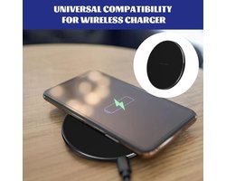 Deze draadloze oplader van 15 W is geschikt voor Samsung-apparaten en ook geschikt voor iPhones, waaronder iPhone 16/15/14/13/12, Samsung Galaxy S24/S23/S22/S21/S20/S10 en andere modellen.