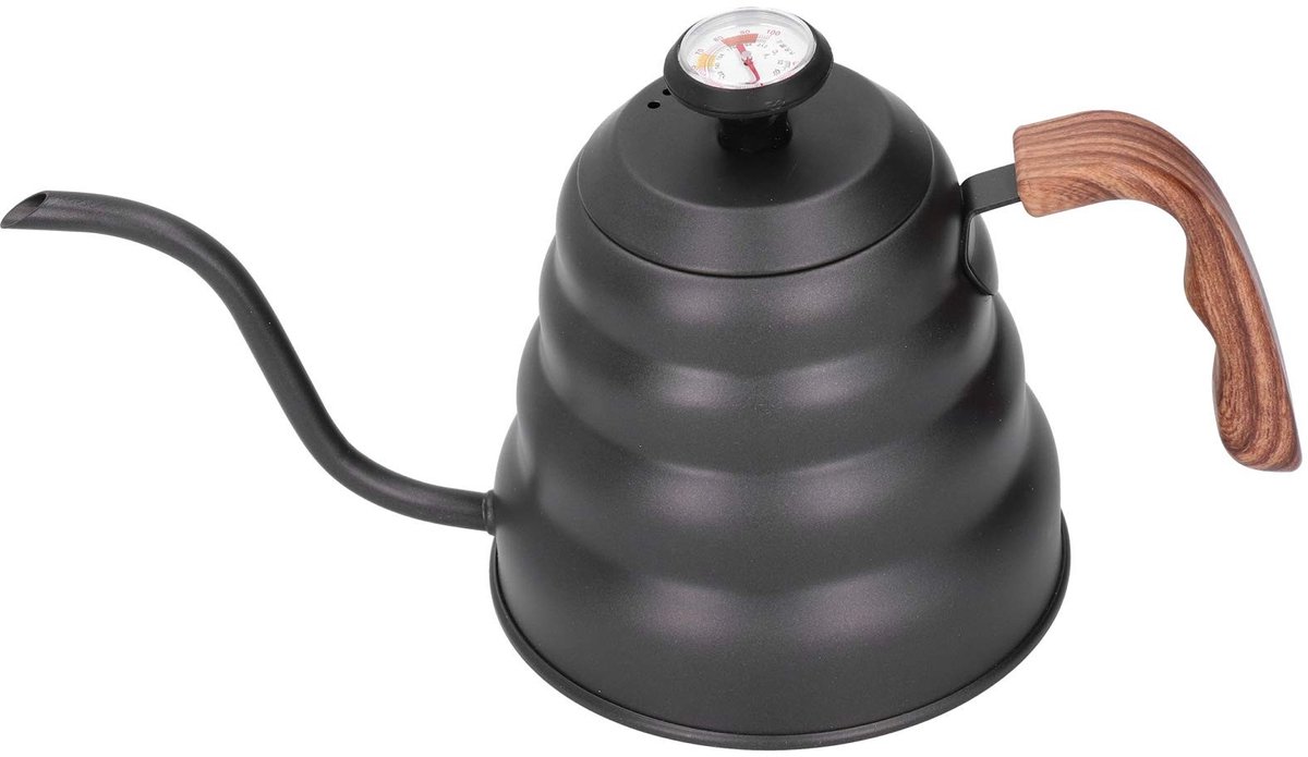 Store_7 - Zwanenhals Waterkoker - Thee Koffie Waterkoker - Thermometer voor Perfecte Temperatuur - Roestvrij Staal - 1,2 Liter - Ideaal voor Koffie...