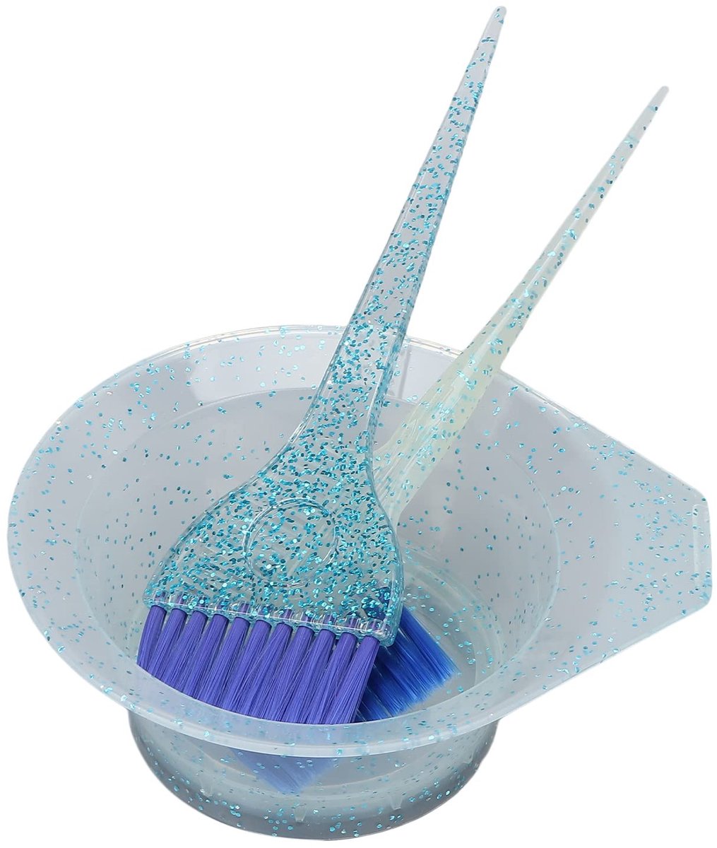 Store_7 - Haarkleurborstel en Komset - Kappers kleurkam - Geschikt voor thuissalon gebruik - Blauw - Haarverfgereedschap set - 3 stuks