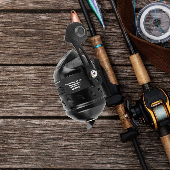 Dailygoods - Visserij-reel - Casting Spinning Reel - Zwart - Gesloten Vismolen - Geschikt voor Zee en Zoetwater Vissen - Lichtgewicht en Duurzaam van Dailygoods — afbeelding 3