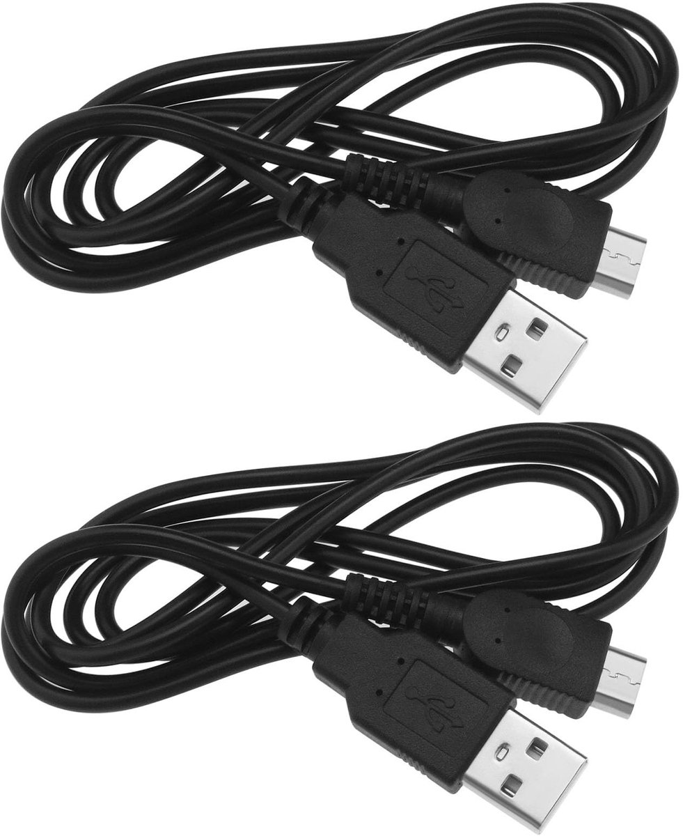 Dailygoody - USB Oplaadkabel - Geschikt voor Gameboy Micro - 1,2 m - Zwart - 2 Stuks - Perfect voor Gaming Accessoires - Ideaal voor Reizen