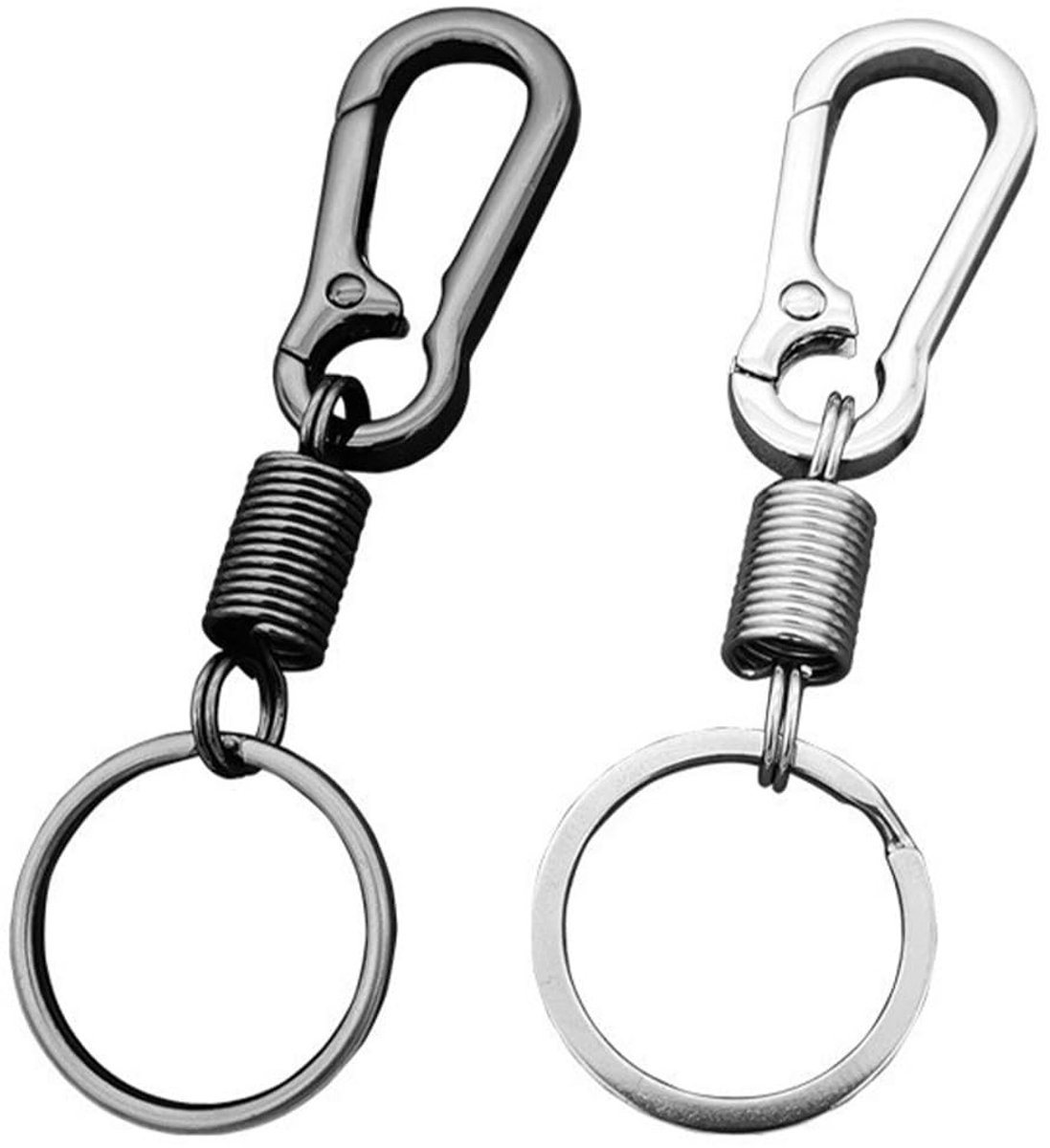 Dailygoody - Karabijnhaken - Kleine karabijnhaak - Afneembaar en praktisch - Zwart en zilver - Voor honden en tassen - Geschikt voor sleutels en linnen