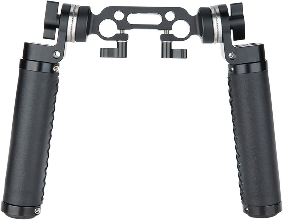 Ergonomische Goma Handgreep voor 15mm Rods, ARRI Standaard Adapter en Rosette Bevestiging voor DSLR Schouder Rig Support Systeem