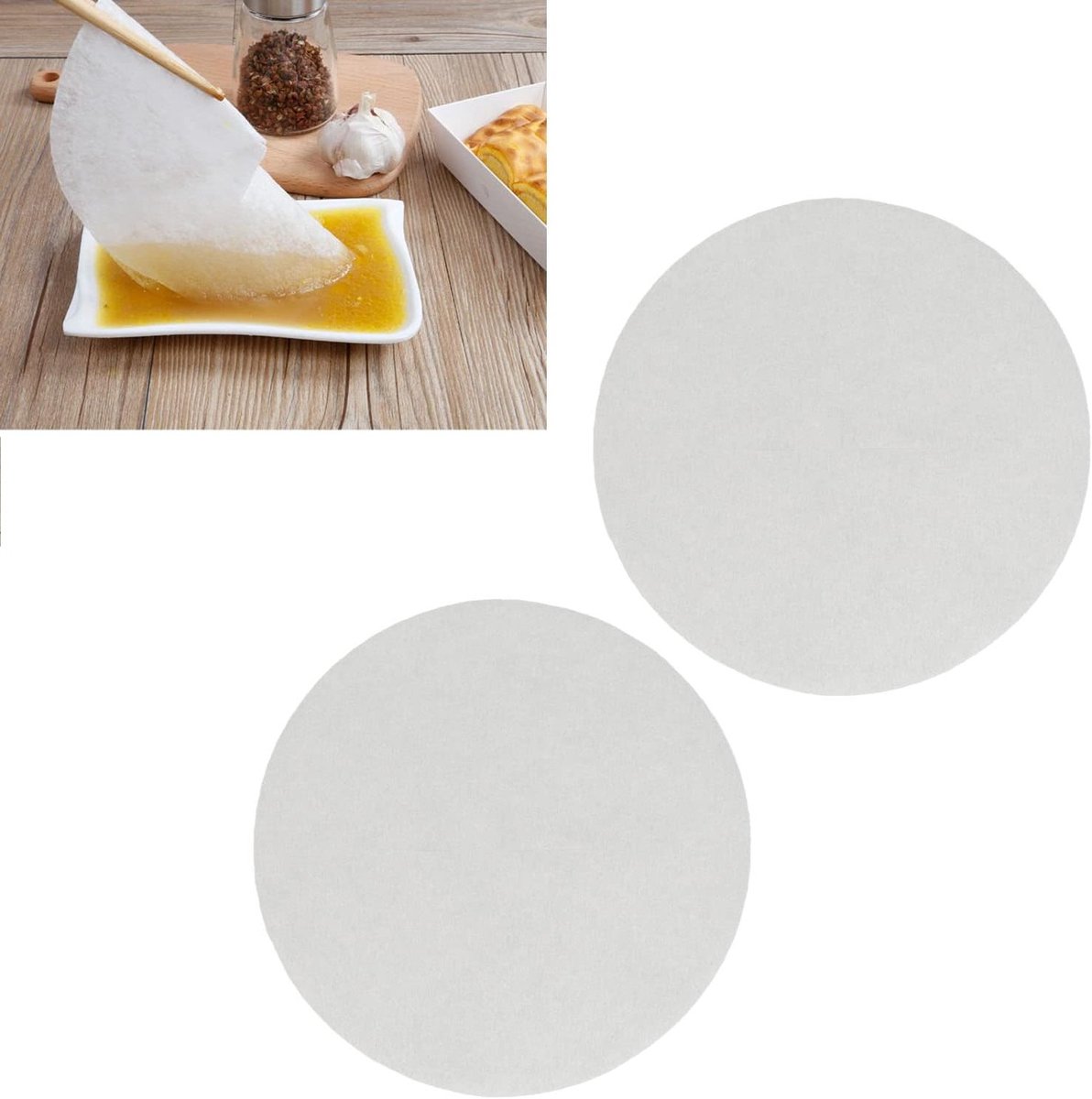 60 Stuks Voedselolie Absorptie Papier voor Soep, Warmtebestendige Keuken Doekjes voor Olie en Vetten