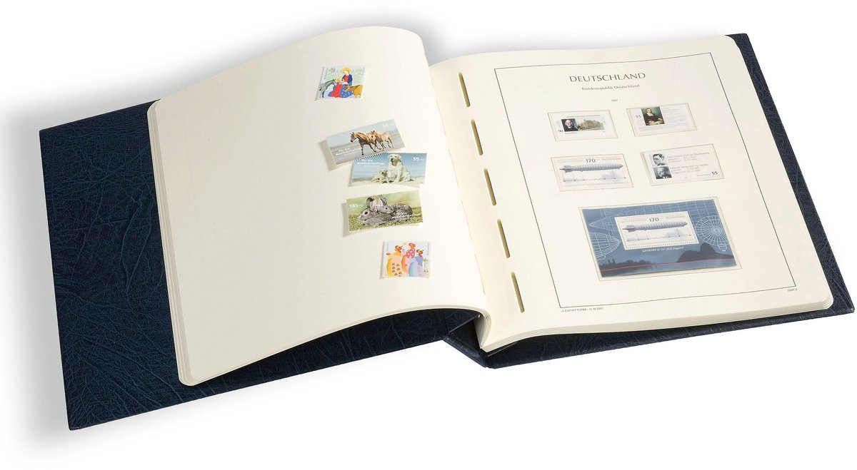 LEUCHTTURM - Muntalbum - Bolt-binder, blauw