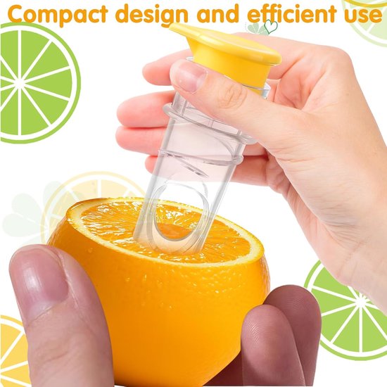 2 stuks Kumquat handmatige sapcentrifuge, mini draagbaar geel en groen optioneel, klein en handig in gebruik handmatige citroensapcentrifuge geschikt, Duurzame Lime Juicer van Merkloos — afbeelding 5