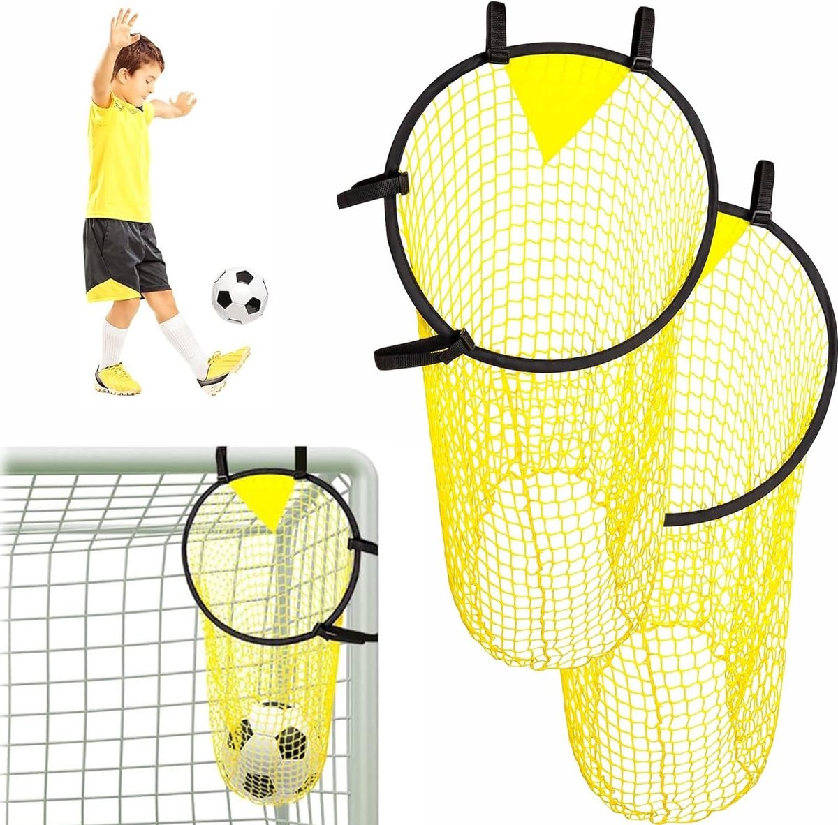 Set van 2 Voetbaldoelen 45 x 60 cm - Ideaal voor Training, Schietnauwkeurigheid en Spelplezier voor Kinderen en Volwassenen