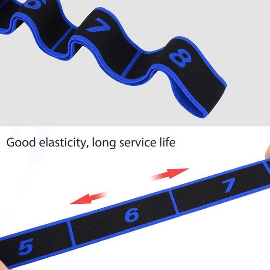 Dailygoody - Stretch Band - Elastic Exercise Loop - Voor Dans en Yoga - Blauw - Coördinatie en Balans - Verbeter Lichaamsflexibiliteit - Ideaal voor F — afbeelding 3
