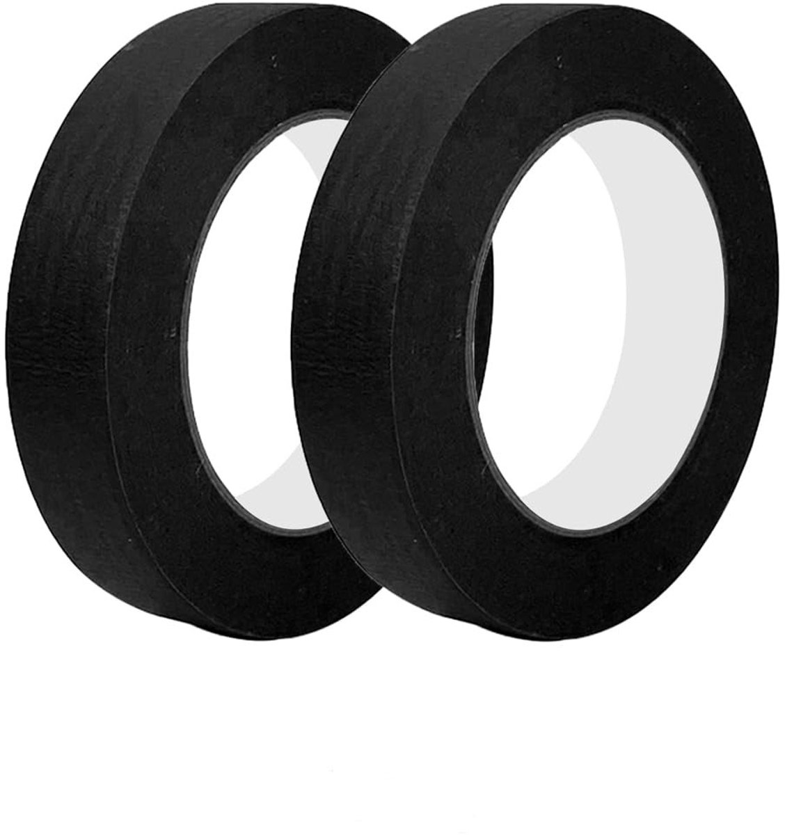 Dailygoody - Masking Tape 10mm x 50m - Zwart - Perfect voor Schilderen en Klussen