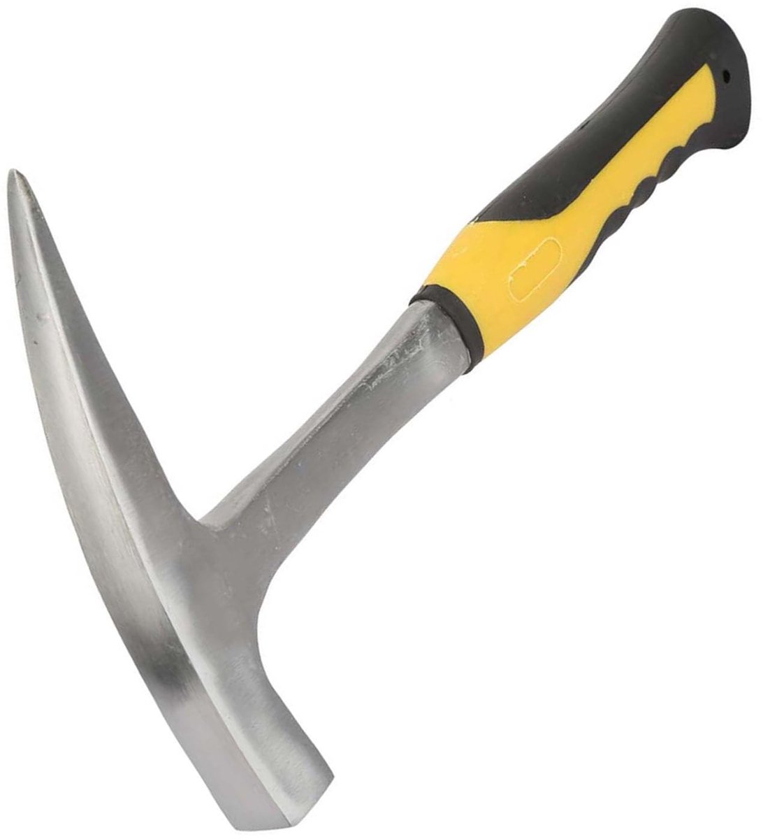 Dailygoody - Rock Pick - Geologische hamer - Schokreducerende grip - Formaat S - Spitse punt - Ideaal voor geologie en steenkunde - Ergonomisch handva
