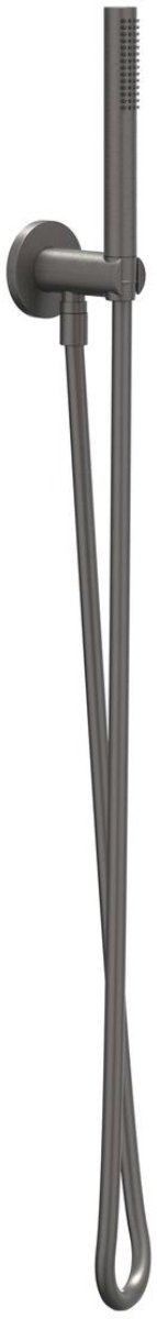IVY Glijstangset met Handdouche Rond Satin Spray - Doucheslang 150 cm - Geborsteld Metal Black PVD