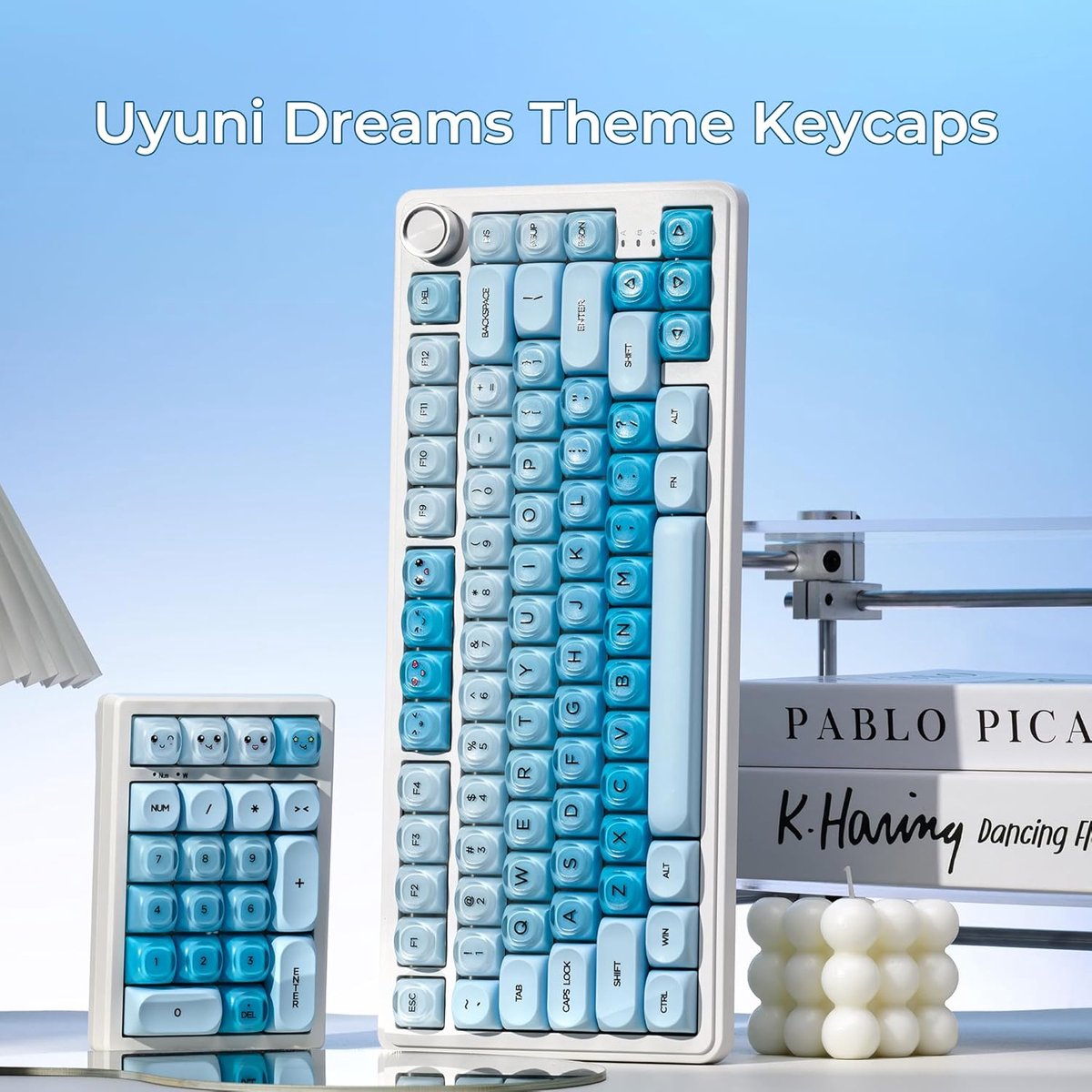 Draadloos Toetsenbord Keycaps - Blauw thumbnail 2