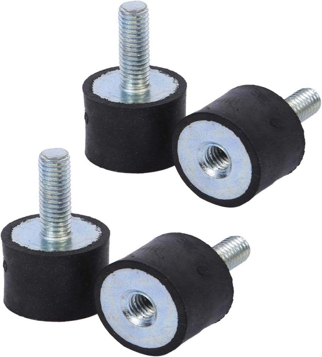 Set van 4 M6 Rubber Buffers - Vibration Dampers en Schokdempers voor Generatoren, Compressoren en Wasmachines, Ideaal voor Geluidsreductie en Trillingsabsorptie