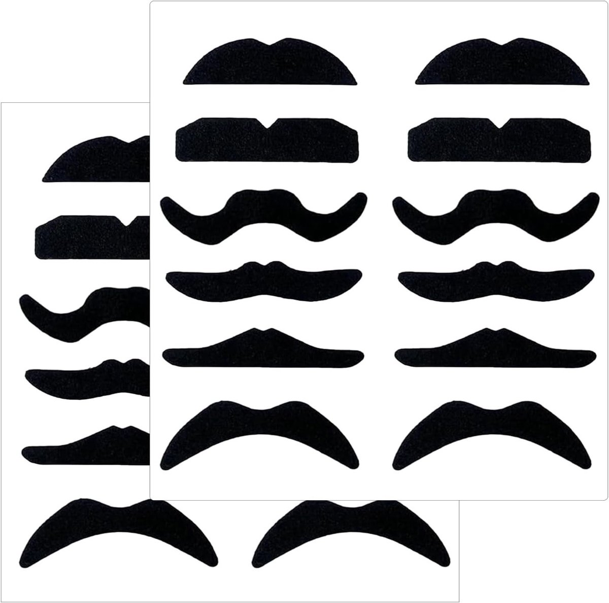 Set van 24 Zelfklevende Snorren Stickers voor Kinderen en Volwassenen - Perfect voor Halloween en Carnavalskostuums