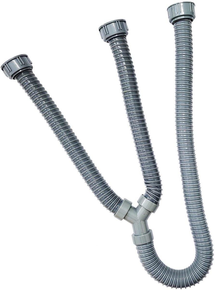 Drainageslang voor dubbele wastafel - 3-weg afvoerpijp 12x12x27 inch