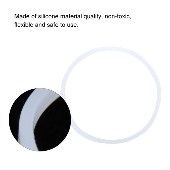 Allecto - Juicer Sealing Ring Set - 2 Stuks - Rubber O-Ringen - Wit - Geschikt voor 600W Juicer - Duurzaam en flexibel - Hoge kwaliteit rubber van Merkloos — afbeelding 3