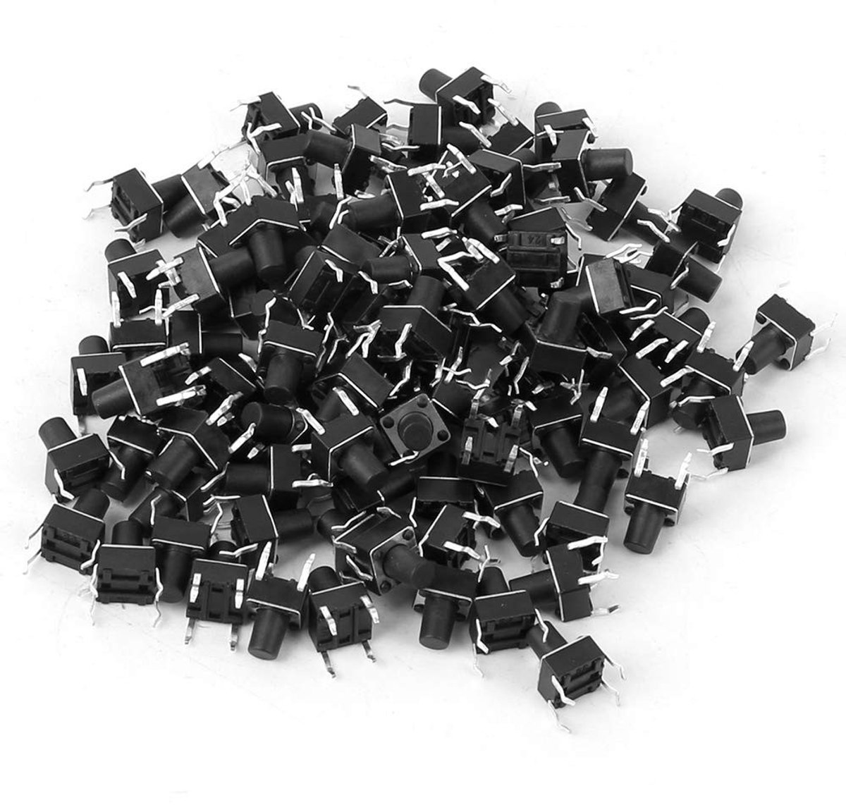 Dailygoody - Tact Switch - Momentary Push Button - 100 Stuks - 6x6x8mm - Voor Circuitborden - Betrouwbare Schakelaars