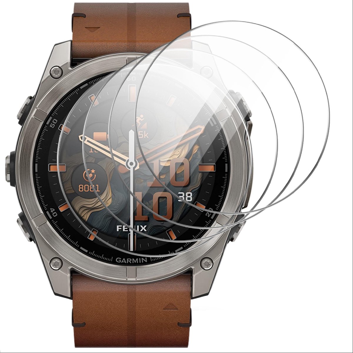 Dailygoody - Schermbeschermer - Garmin Fenix 8 51mm - Gehard glas - Transparant - Anti-Bubble - Slijtvast - 4 stuks