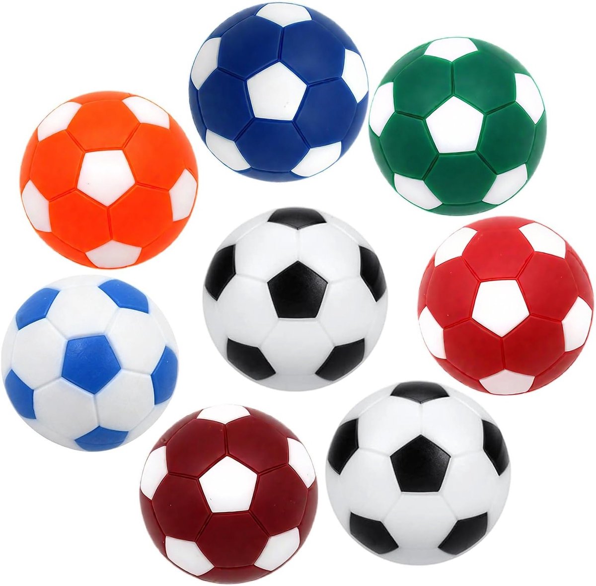 Set van 8 Tafelvoetbalballen, 32 mm Kicker Ballen voor Tafelvoetbal en Spelletjesavonden